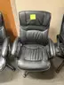 OFFICE CHAIRS, BLACK VINYL (5)