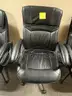 OFFICE CHAIRS, BLACK VINYL (5)