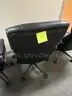 OFFICE CHAIRS, BLACK VINYL (5)