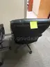 OFFICE CHAIRS, BLACK VINYL (5)
