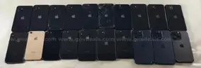Lot of (22) Apple iPhones &#x2013; iPhone 15 Pro Max, 13, 12, 11, XR &#x26; More &#x2013; Mixed Lock Statuses &#x2013; Mixed Grades &#x2013; For Parts