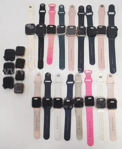 Lot of (24) Apple Watches – SE & Series 8, 7, 6, 5 – Mixed Sizes & Conditions