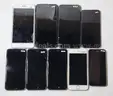 Lot of (9) Apple iPhones – Mixed Legacy Series – FRP/Password Locked – For Parts or Repair