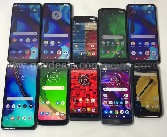 Lot of (10) Motorola Smartphones – Mixed G Series & X Series – Reset & Activated – Grade A-B