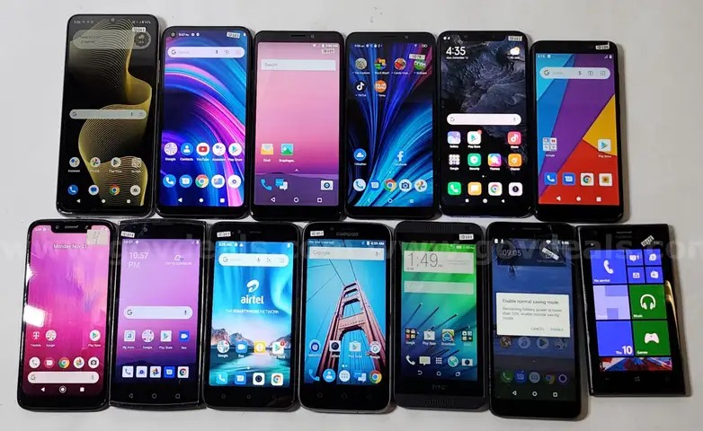 Lot of (13) Mixed Smartphones – Various Brands & Models – Reset & Activated
