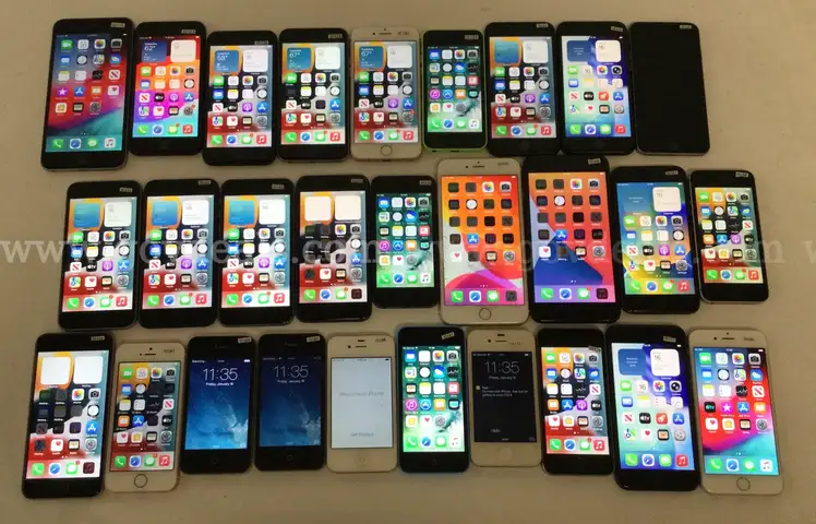 Lot of (28) Apple iPhones – Activated & Reset – Clean IMEI – SE 2, SE, 7, 6 & More – Ready for USe