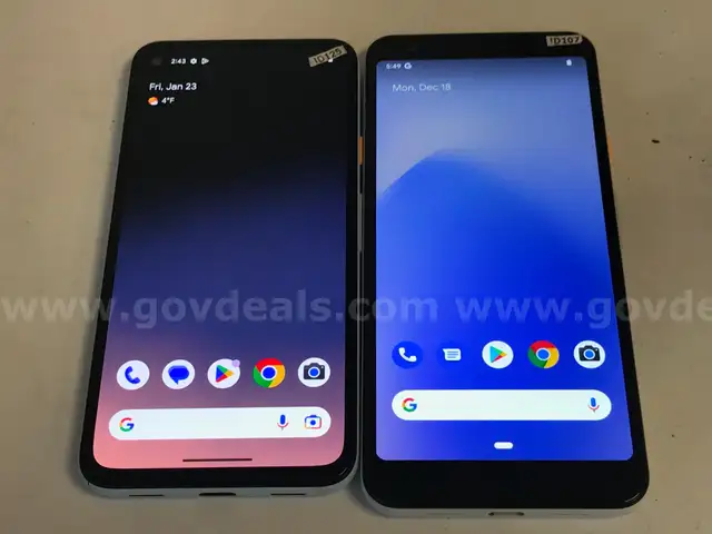 Lot of (2) Google Pixel Phones – Pixel 3a & 4a – Factory Reset – Unlocked – Clean IMEI