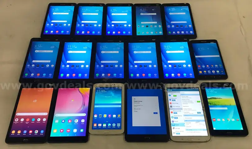 Lot of (23) Samsung Galaxy Tablets – Factory Reset – Working – Ready for Reuse
