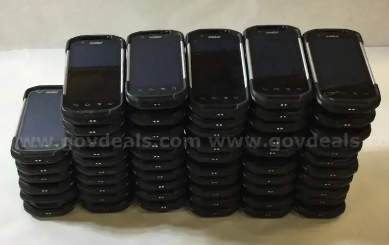 Lot of (56) Symbol TC700H Mobile Barcode Scanners – With (59) Batteries – Untested – Excellent Cosmetic Condition