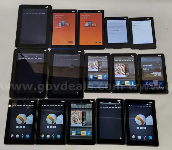 Lot of (15) Amazon Kindle Devices – Mixed Models – Used
