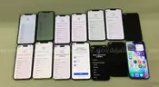 Lot of (14) Apple iPhone Pro & Pro Max – 15, 14 ,13 & More – FRP Locked – 15 Pro Max Included