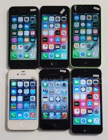Lot of (6) Apple iPhone 4, 5, 5c & 5s – Reset & Activated