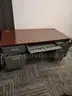 LOT OF 3 OFFICE HAVEY LOAD TABLES READY TO USE SELF LOUCKS DROWERS