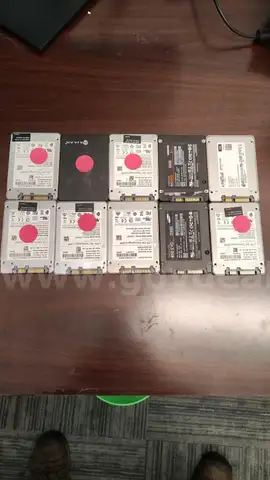 LOT OF 48 256 GB SSD MIX BRAND REMOVE FROM WORKING COMPUTER