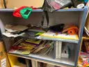 Qty 5 Storage Book Shelves, Childrens games, toys and books included