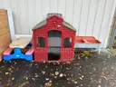 Lot of 3 - (1) Plastic Playhouse, (1) Little Tikes Picinic Table, (1) Sand Table