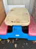 Lot of 3 - (1) Plastic Playhouse, (1) Little Tikes Picinic Table, (1) Sand Table