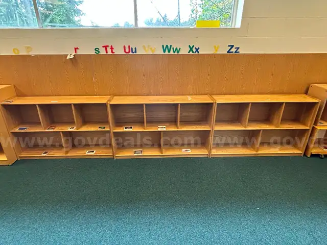 Qty 3 Kaplan 5 Cubby Storage Shelves