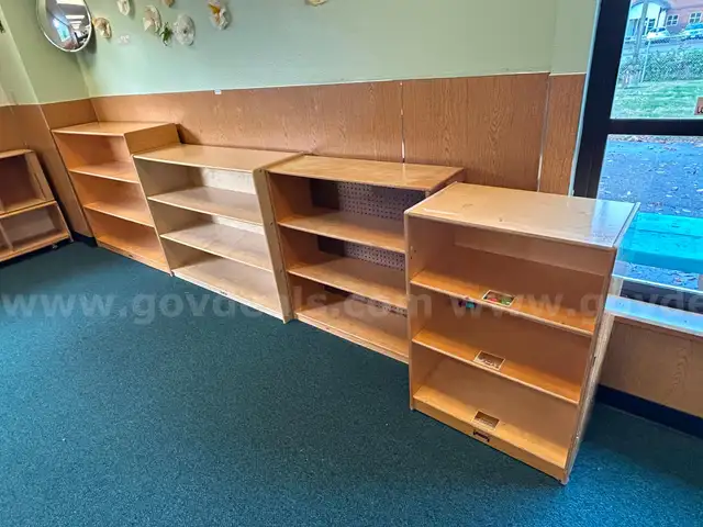 Qty 6 Wooden Shelves, Various Sizes