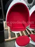 Qty 2 Egg Shell Chair Ottoman