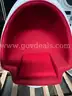 Qty 2 Egg Shell Chair Ottoman
