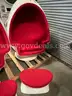 Qty 2 Egg Shell Chair Ottoman