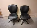 2 black chairs