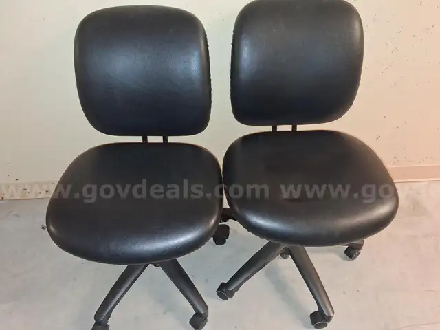 2 black chairs