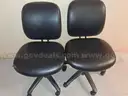 2 black chairs