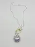 26.33ctw Lab Grown Sapphire Pendant Necklace With Natural Diamond