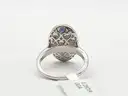 Stunning 96 Natural Diamond Ring Sterling Silver Size 7.5