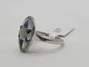 Stunning 96 Natural Diamond Ring Sterling Silver Size 7.5