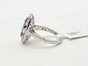 Stunning 96 Natural Diamond Ring Sterling Silver Size 7.5