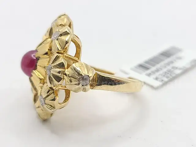 Stunning 1.18ctw Natural Ruby Natural Diamond Ring