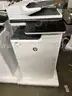 A lot of 4 HP Color LaserJet Managed MFP E67650dh Color Laser MFP