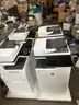 A lot of 4 HP Color LaserJet Managed MFP E67650dh Color Laser MFP
