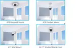 AI VIDEO CAMERAS = FIVE 5x Milesight AI PTZ DOME CAMERAS 23X + Five 5x MOUNTING ARMS (NDAA compliant)