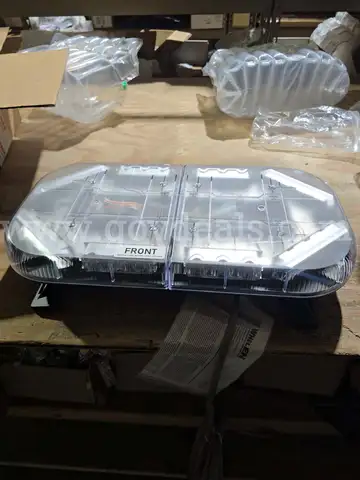 NOS Whelen Mini Justice Lightbar Fully Loaded All Red MJYRRRRP