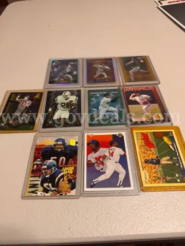 Mixture of Baseball and Football Cards