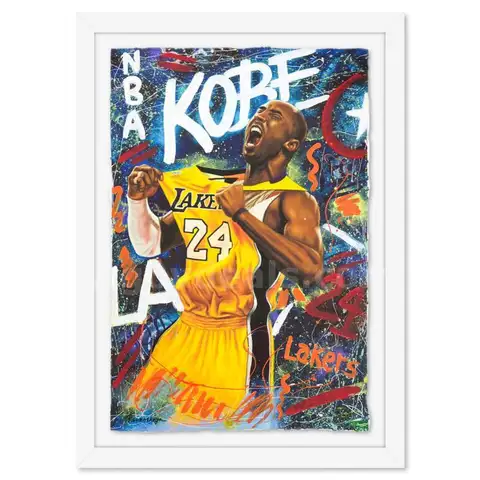 Nastya Rovenskaya, "Kobe Bryant" Mixed Media Fine Art