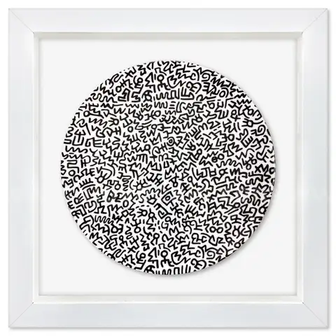 Keith Haring (1958-1990), "Black Pattern" Collectible Fine Art