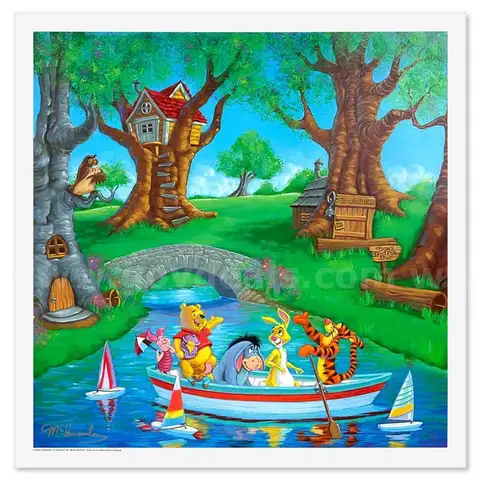 Manuel Hernandez, "Friends In The Woods" Limited Edition Fine Art