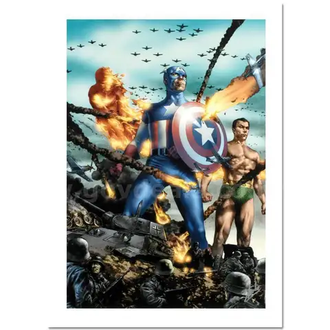 Stan Lee Signed, "Giant-Size Invaders #2" Limited Edition Fine Art
