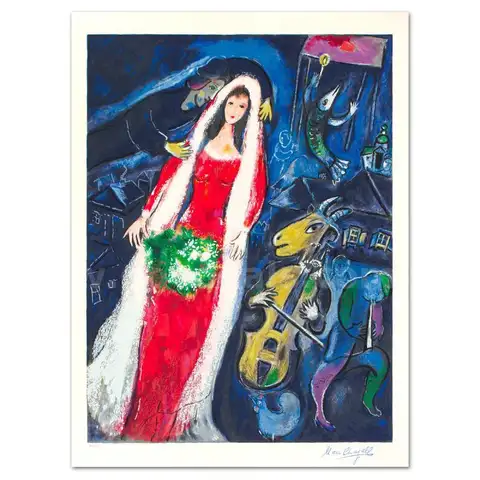 Marc Chagall, "Maries Au Village" Limited Edition Fine Art
