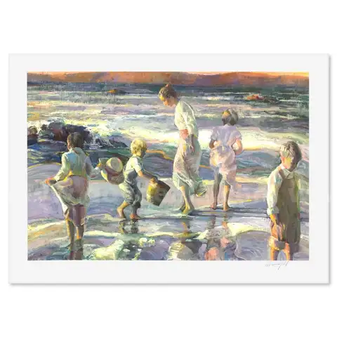 Don Hatfield, "Frolicking at the Seashore" Limited Edition Fine Art