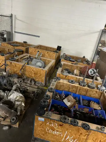 Flanges, Valves, Fittings, Transmitters, Water Pump Parts, And Other MRO, Qty 23 Crates/Pallets