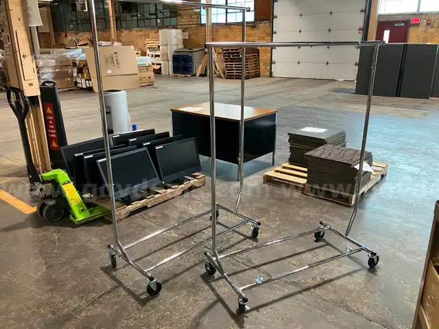 Garment Clothes Coat Racks Carts lot of 2