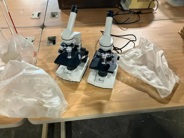 NASCO Microscopes lot of 2 School University Science Physics Biology Lab Equipment