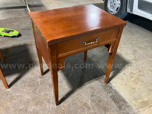 Old PARSONS Sewing Machine Table Desk Wood Sew Craft Work