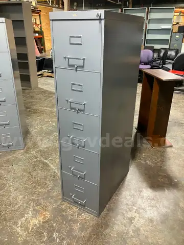 Metal 5 Drawer File Filing Cabinet Home Shop Office Business Storage w/Key